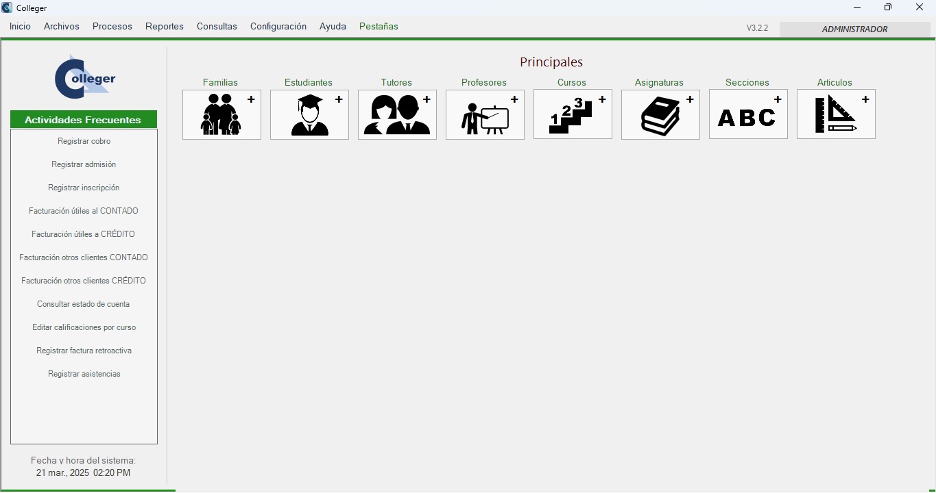 Colleger — Gestión escolar